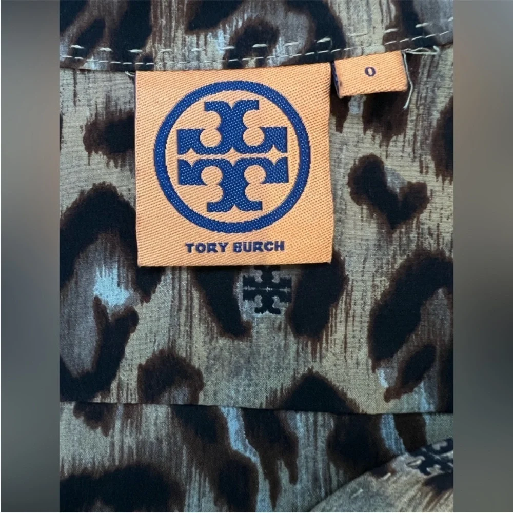 Tory Burch Silk Leopard Print Women's Top